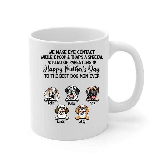 Happy Mother's Day To The Best Dog Mom Ever - Personalized Gifts Custom Dog Lovers Mug For Dog Mom