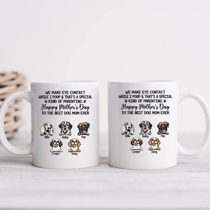 Happy Mother's Day To The Best Dog Mom Ever - Personalized Gifts Custom Dog Lovers Mug For Dog Mom