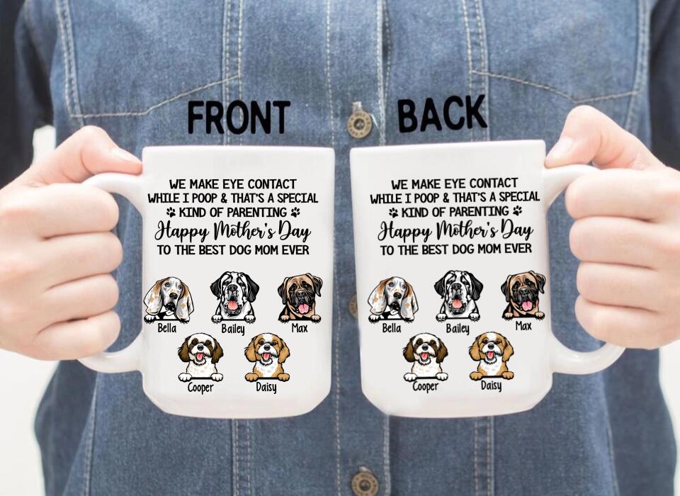 Happy Mother's Day To The Best Dog Mom Ever - Personalized Gifts Custom Dog Lovers Mug For Dog Mom