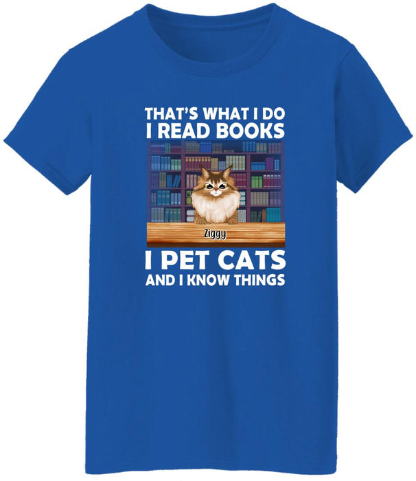 Personalized Shirt, That's What I Do I Read Books, Gift for Cat Lovers