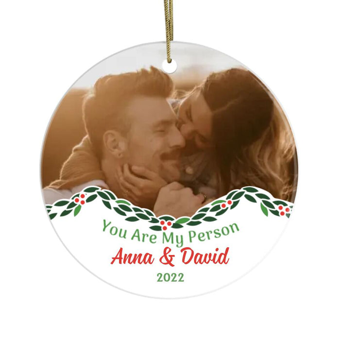 Personalized Ornament, Couple Photo Uploaded Gift, Christmas Gift For Couple