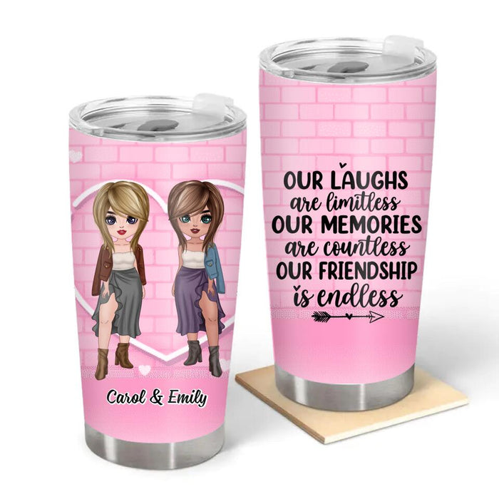 Our Laughs Are Limitless - Personalized Tumbler For Her, Friends