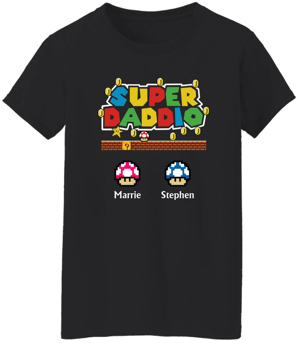 Super Daddio Funny Dad - Personalized Gifts Custom Gamer Shirt for Dad, Gamer