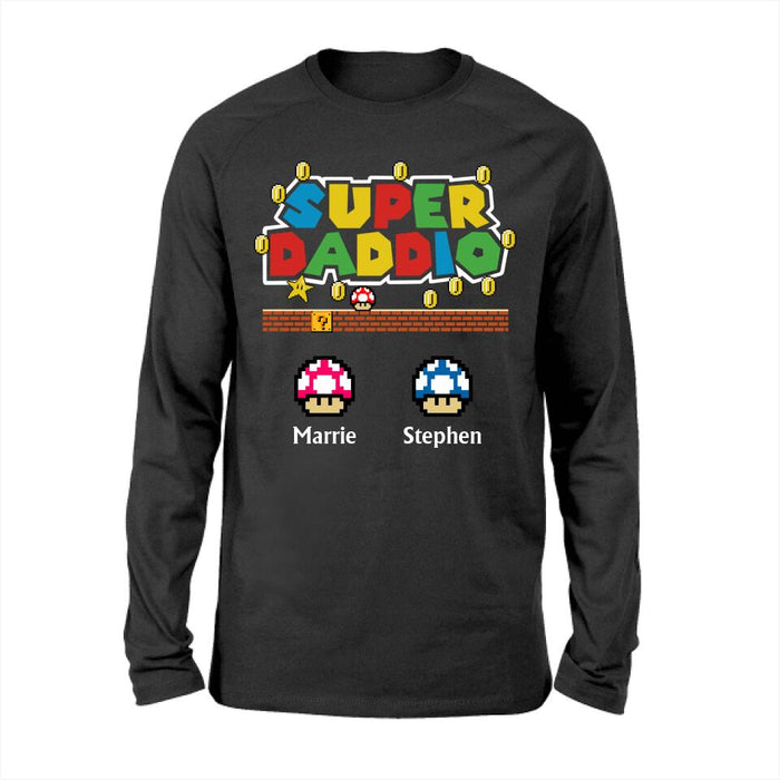 Super Daddio Funny Dad - Personalized Gifts Custom Gamer Shirt for Dad, Gamer