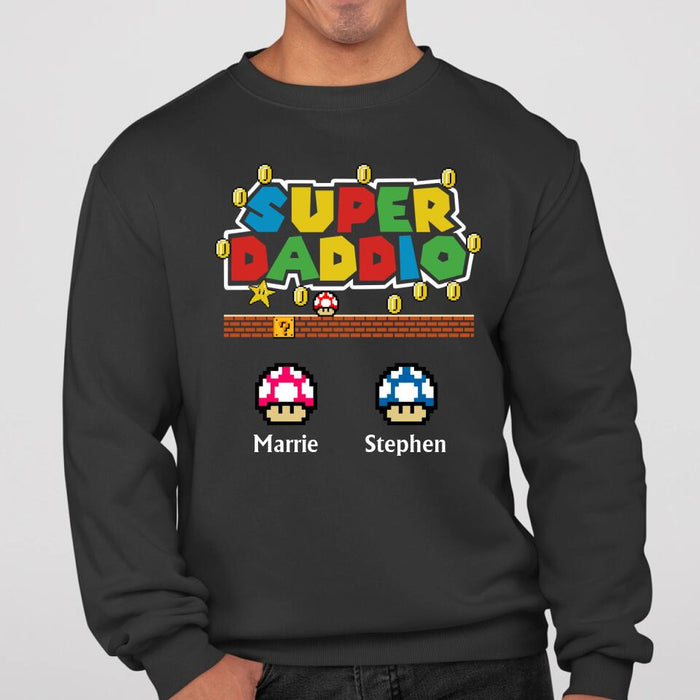 Super Daddio Funny Dad - Personalized Gifts Custom Gamer Shirt for Dad, Gamer