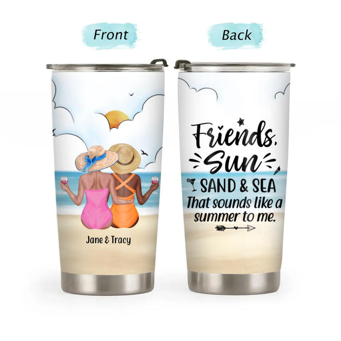 Personalized Tumbler, Sisters On Beach, Gifts For Beach Lovers