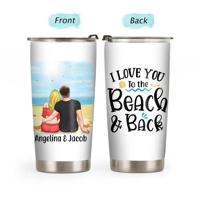 Personalized Tumbler, Beach Couple, Gifts for Beach Lovers