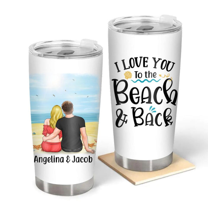 Personalized Tumbler, Beach Couple, Gifts for Beach Lovers