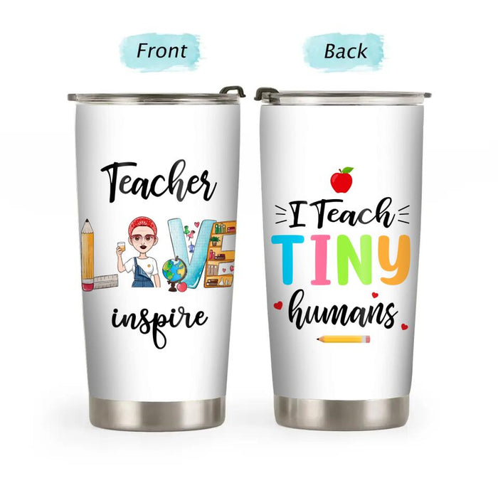 Personalized Tumbler, Teach Love Inspire, Back To School Gifts For Teachers