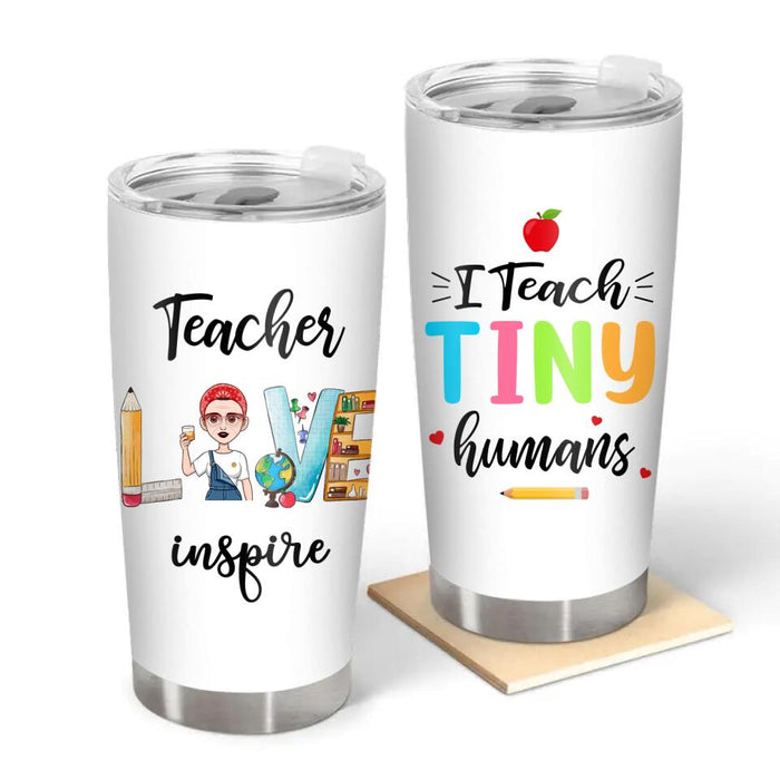 Personalized Tumbler, Teach Love Inspire, Back To School Gifts For Teachers