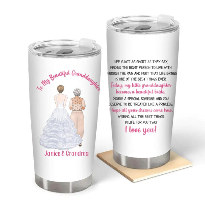 To My Beautiful Granddaughter - Personalized Gifts Custom Tumbler for Grandma for Granddaughter