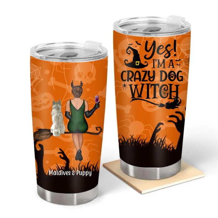 Personalized Tumbler, Halloween Is Better With Dogs, Gift For Halloween And Dog Lovers