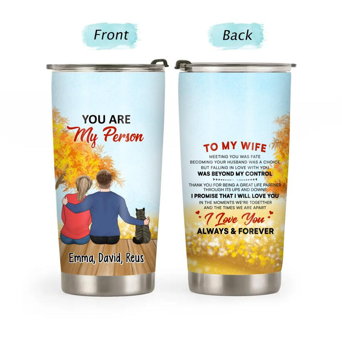 To My Wife Meeting You Was Fate - Personalized Tumbler For Couples, For Her