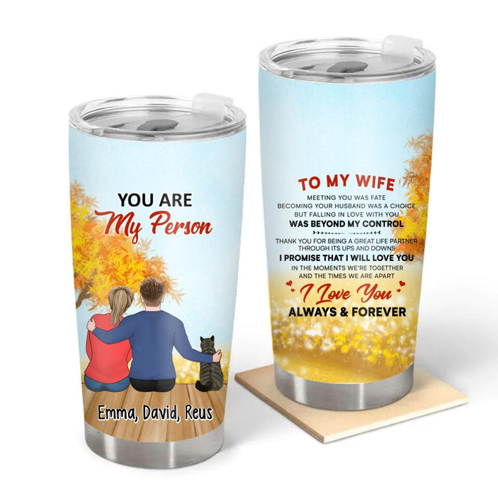 To My Wife Meeting You Was Fate - Personalized Tumbler For Couples, For Her