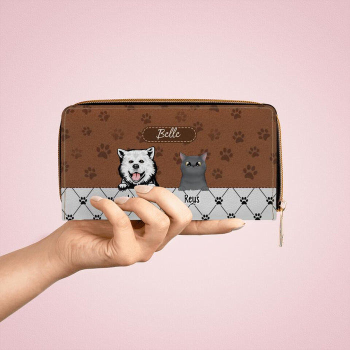 Custom Purse for Dog Mom, Cat Mom - Personalized Wallet Gifts for Dog Lovers, Cat Lovers