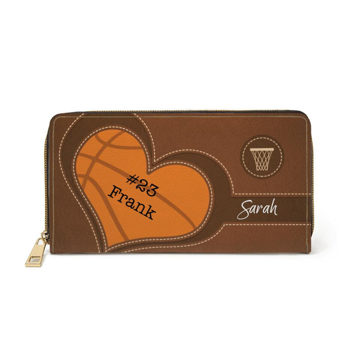 Custom Basketball Purse with Name - Personalized Gifts Custom Wallet for Basketball Mom, Basketball Lovers