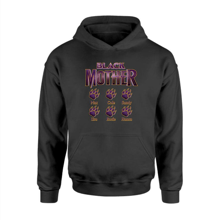 Black Mother Kids Names - Mother's Day Personalized Gifts Custom Shirt for Black Mom