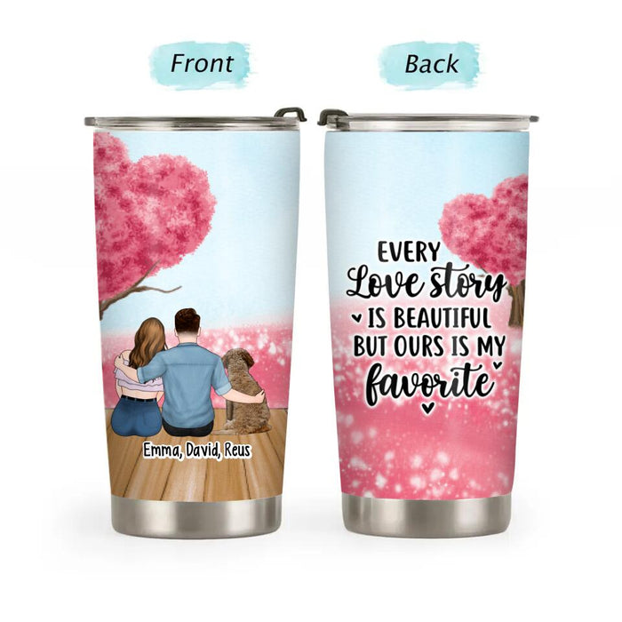 This Is Us a Little Bit of Crazy, a Little Bit Loud - Personalized Gifts Custom Dog Tumbler for Couples, Dog Lovers