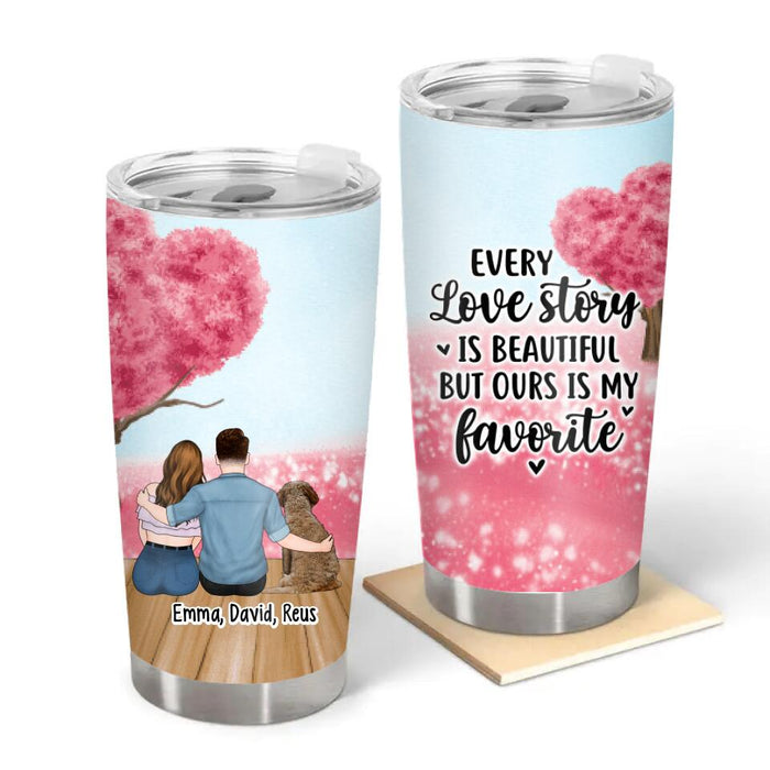 This Is Us a Little Bit of Crazy, a Little Bit Loud - Personalized Gifts Custom Dog Tumbler for Couples, Dog Lovers