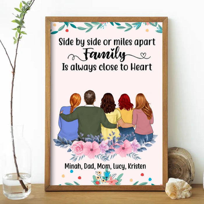 Family Is Always Close to Heart - Personalized Gifts Custom Poster for Family for Dad