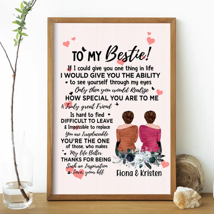 Personalized Poster, To My Bestie, Gift For Sisters And Friends