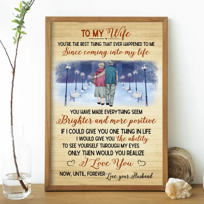 Personalized Poster, To My Wife, Gift for Old Couple