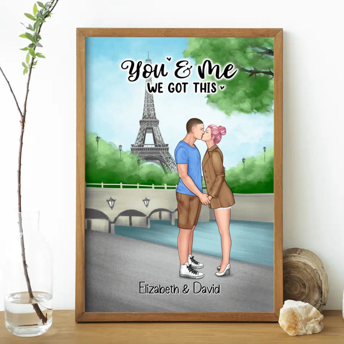 Eiffel Tower Beautiful Couple - Personalized Poster For Couples, Valentine's Day