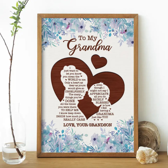 I Just Want to Let You Know You Mean the World to Me - Personalized Gifts Custom Poster for Grandma