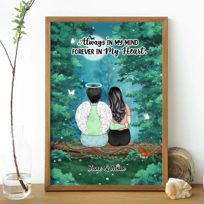 Always In My Mind Forever In My Heart - Personalized Poster For Daughter, Son, Family, Memorial