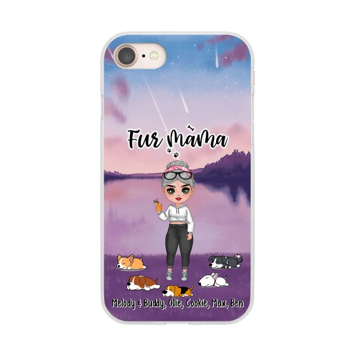 Fur Mama - Personalized Gifts for Custom Dog Phone Case for Dog Mom, Dog Lovers