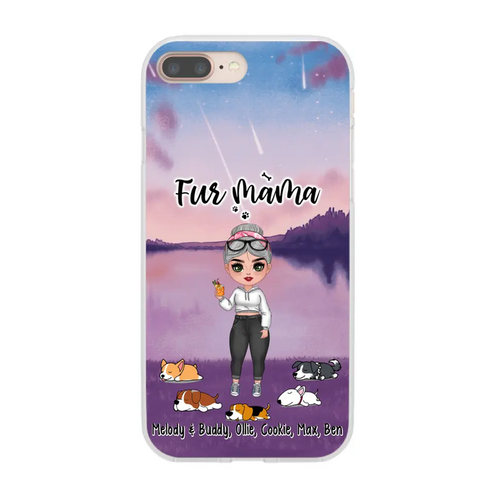 Fur Mama - Personalized Gifts for Custom Dog Phone Case for Dog Mom, Dog Lovers