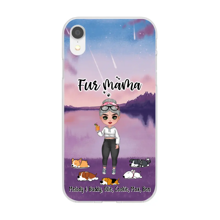 Fur Mama - Personalized Gifts for Custom Dog Phone Case for Dog Mom, Dog Lovers