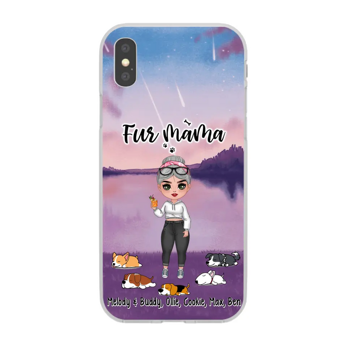 Fur Mama - Personalized Gifts for Custom Dog Phone Case for Dog Mom, Dog Lovers