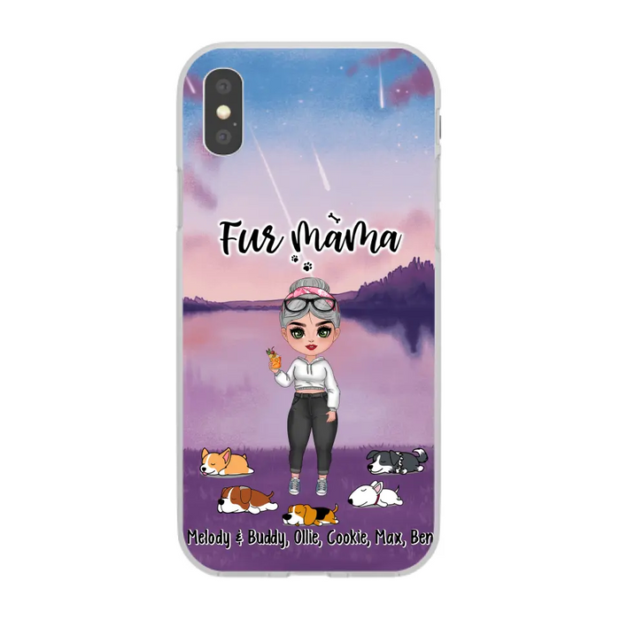 Fur Mama - Personalized Gifts for Custom Dog Phone Case for Dog Mom, Dog Lovers