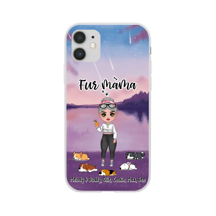 Fur Mama - Personalized Gifts for Custom Dog Phone Case for Dog Mom, Dog Lovers