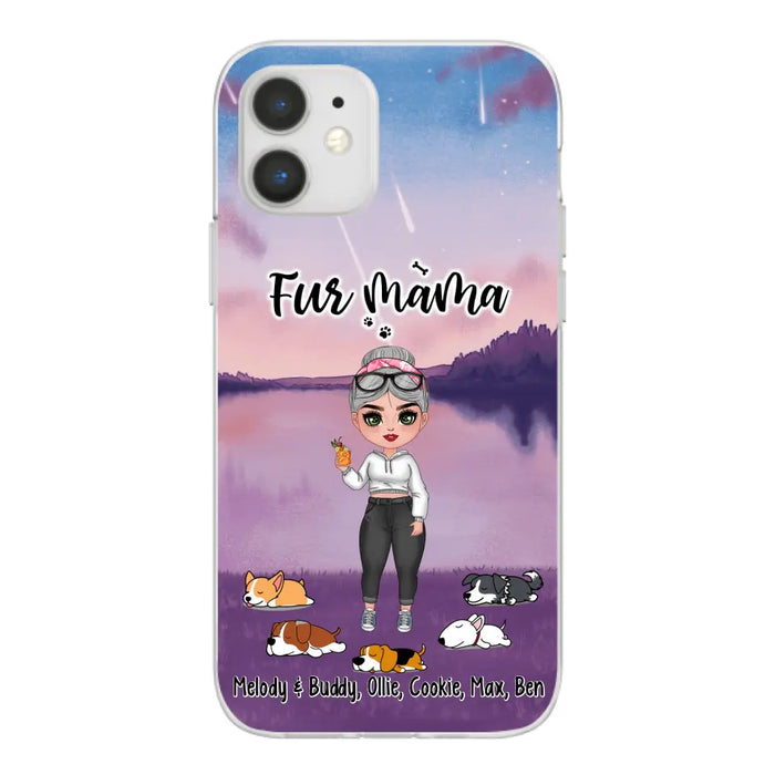 Fur Mama - Personalized Gifts for Custom Dog Phone Case for Dog Mom, Dog Lovers