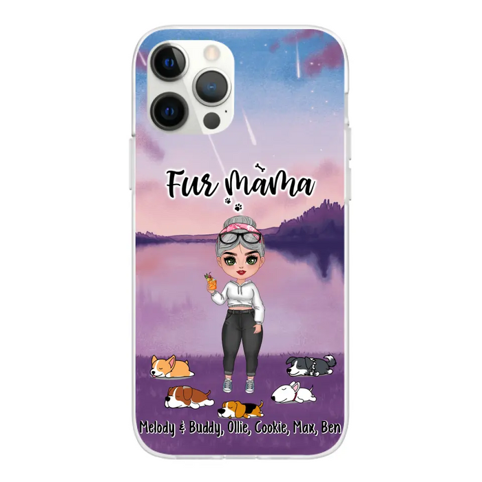 Fur Mama - Personalized Gifts for Custom Dog Phone Case for Dog Mom, Dog Lovers