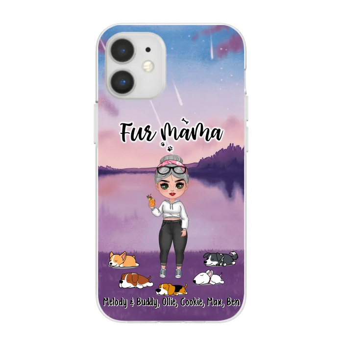 Fur Mama - Personalized Gifts for Custom Dog Phone Case for Dog Mom, Dog Lovers