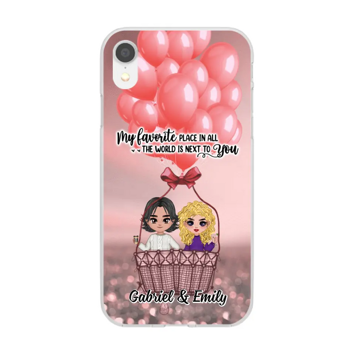 My Favorite Place In All The World - Personalized Phone Case For Couples, Him, Her, Valentine's Day