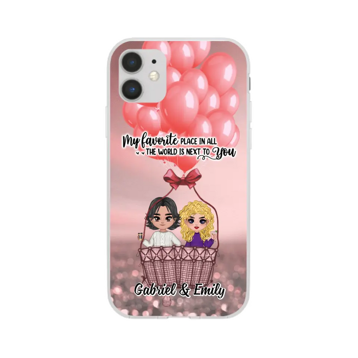 My Favorite Place In All The World - Personalized Phone Case For Couples, Him, Her, Valentine's Day