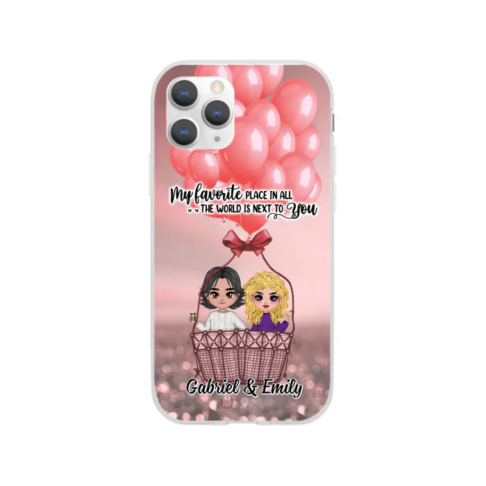 My Favorite Place In All The World - Personalized Phone Case For Couples, Him, Her, Valentine's Day