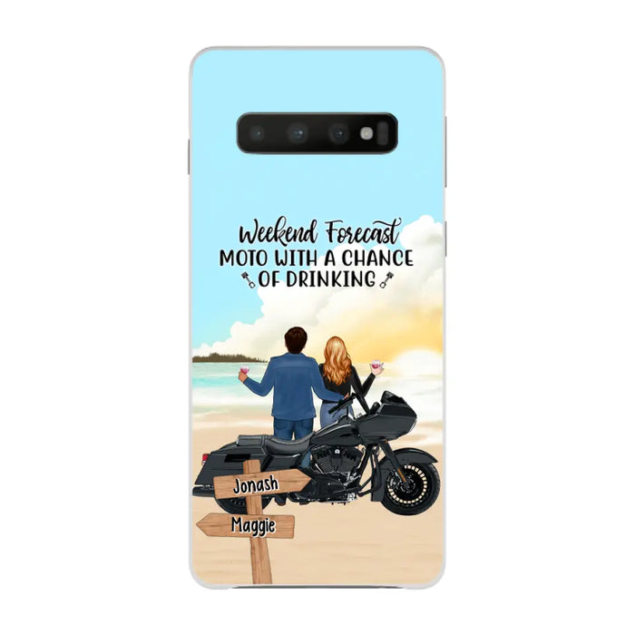 No Road Is Too Long When We Are Riding Together - Personalized Phone Case For Couples, Motorcycle Lovers