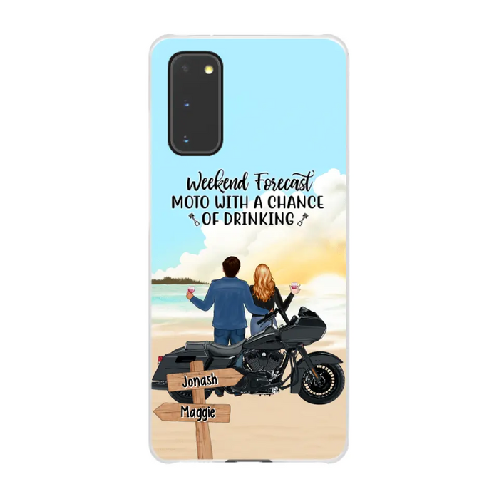 No Road Is Too Long When We Are Riding Together - Personalized Phone Case For Couples, Motorcycle Lovers