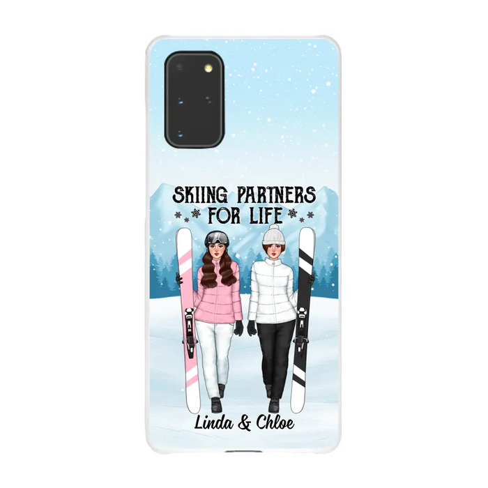 Skiing Partners For Life - Personalized Phone Case For Friends, For Her, Skiing