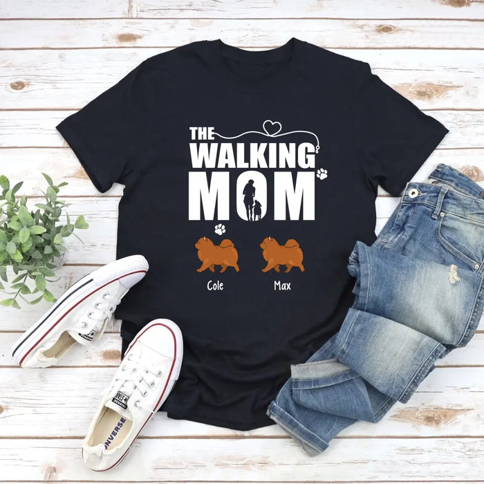 The Walking Mom - Personalized Gifts Custom Dog Shirt for Dog Mom, Dog Lovers, Mother's Day Gifts