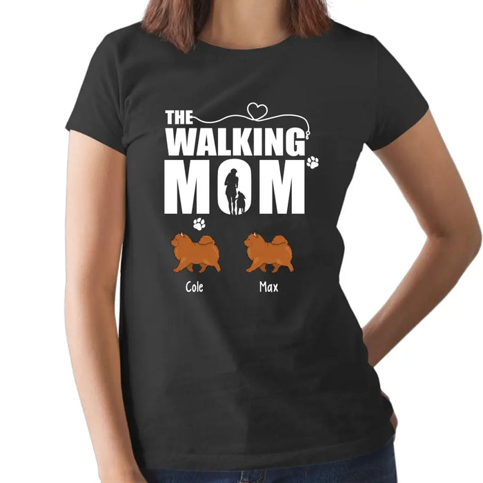 The Walking Mom - Personalized Gifts Custom Dog Shirt for Dog Mom, Dog Lovers, Mother's Day Gifts