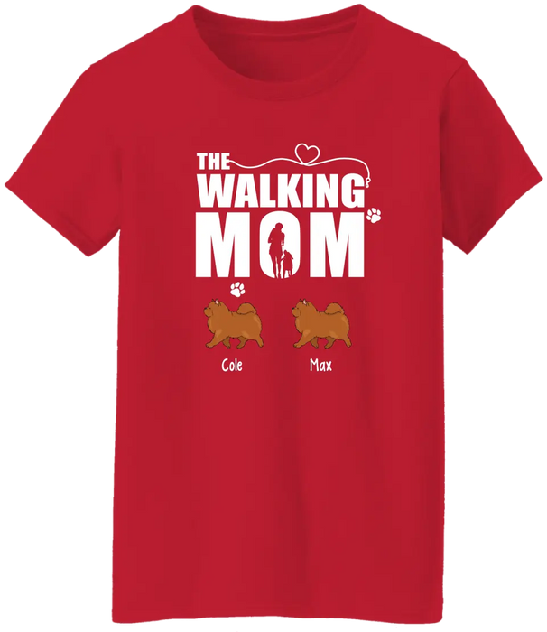 The Walking Mom - Personalized Gifts Custom Dog Shirt for Dog Mom, Dog Lovers, Mother's Day Gifts