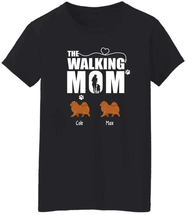 The Walking Mom - Personalized Gifts Custom Dog Shirt for Dog Mom, Dog Lovers, Mother's Day Gifts