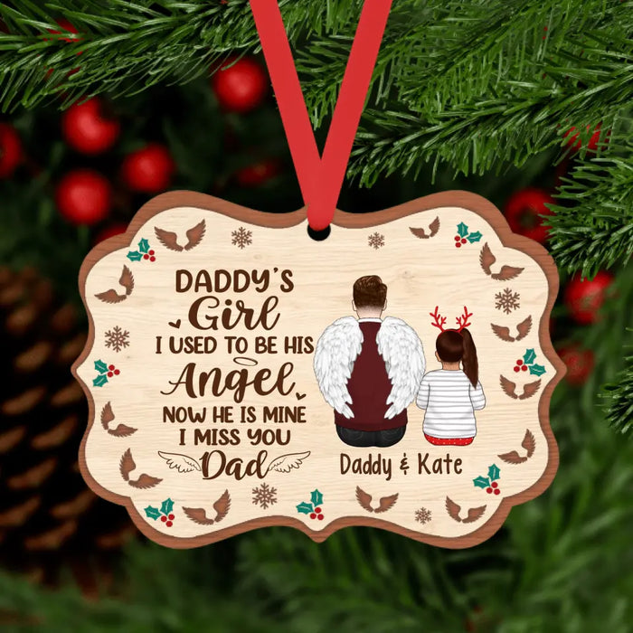 I Used to Be His Angel - Christmas Personalized Gifts Custom Memorial Ornament for Dad, Memorial Gifts