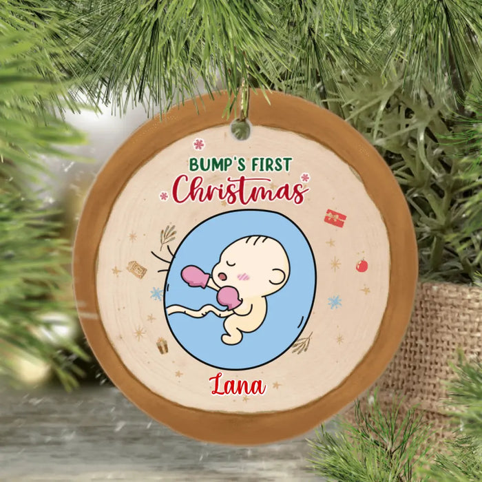 Bump's First Christmas - Personalized Gifts Custom Ornament for Family for Mom